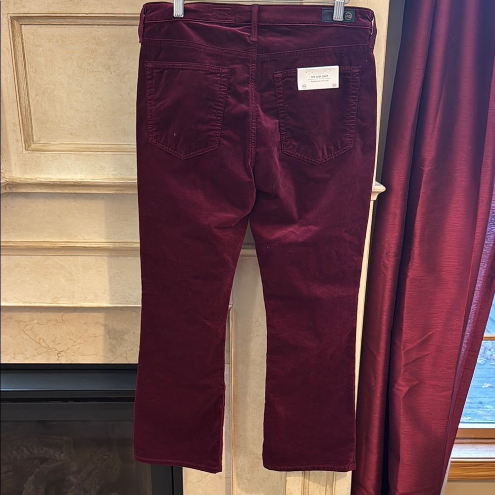 AG Adriano Goldschmied the Jodie Crop velvet pants sz 30 - Picture 14 of 14